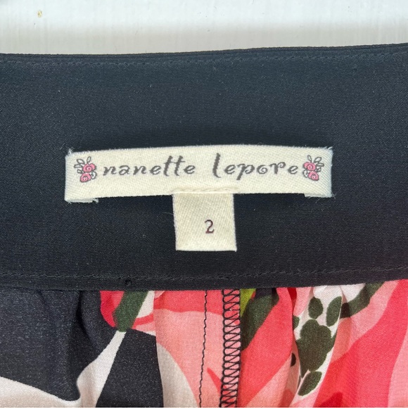 Nanette Lepore Embellished Multicolor Scoop Neck Top Size 2 - Picture 7 of 9